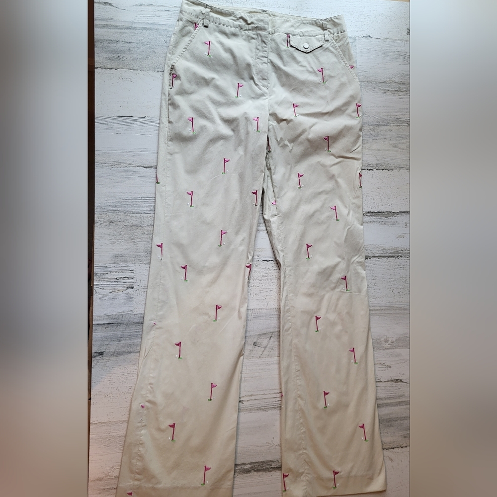 Lilly Pulitzer white Label Golf Tee Capri Pants size 4